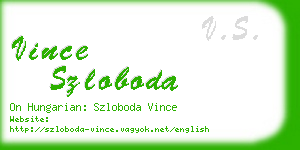 vince szloboda business card